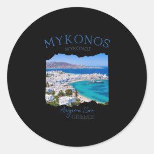 Sticker Rond Tenue de vacances en famille pour l'île grecque My
