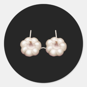 Sticker Rond Tenue en ail Soutien-gorge Déguisement drôle d'Hal