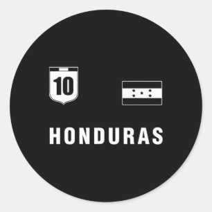 Sticker Rond Tenue Honduras Bleu Vêtement Honduras Conception T