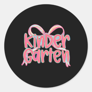 Sticker Rond Tenue Scolaire Mignonne Fille Rentree Des Classes 