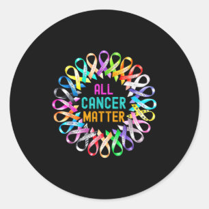 Sticker Rond Tenue Tous les cancéreux en hommage à chaque guerr