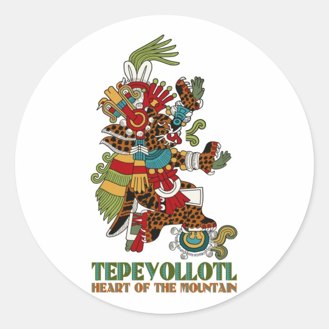 Sticker Rond Tepeyollotl (Devant)