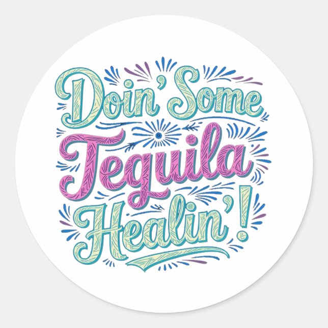 Sticker Rond Tequila Healing II (Devant)