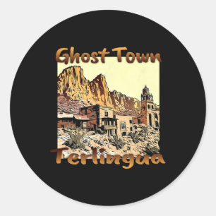 Sticker Rond Terlingua Ghost Town Texas A Unique Holiday