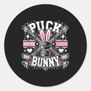 Sticker Rond Terme drôle de jour de match pour les fans de hock