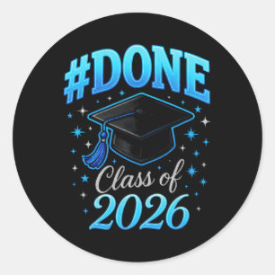 Sticker Rond #terminé Cl de 2026 - Remise des diplômes Coquette