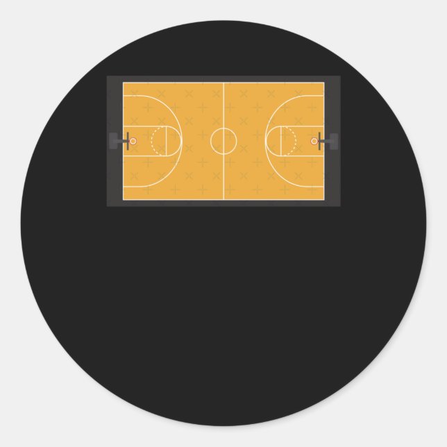 Sticker Rond terrain de basket-ball (Devant)