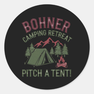 Sticker Rond Terrain de camping de retraite Bohner Dresser une
