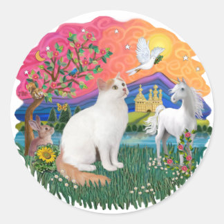 Sticker Rond Terrain d'Imaginaire (ff) - Van turc catt