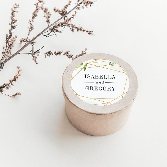 Sticker Rond Terrarium | Mariage botanique vert (Créateur téléchargé)