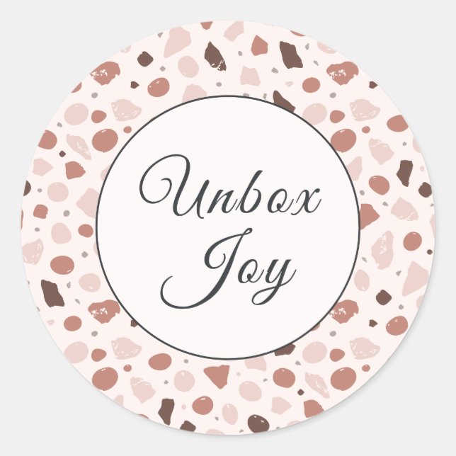 Sticker Rond Terrazzo Moderne | Tendance "Unbox Joy" (Devant)