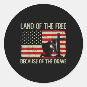 Sticker Rond Terre De La Liberté À Cause De Nous Braves Dons Dr