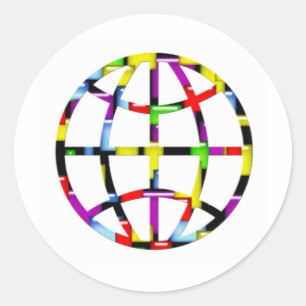 Sticker Rond terre de mosaïque