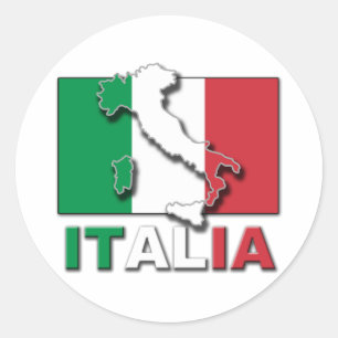 Sticker Rond Terre du pavillon Italia