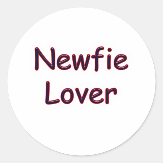 Sticker Rond Terre-Neuve Lover (Devant)