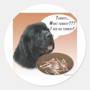Sticker Rond Terre-Neuve (noir) Turquie