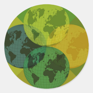 Sticker Rond Terre verte