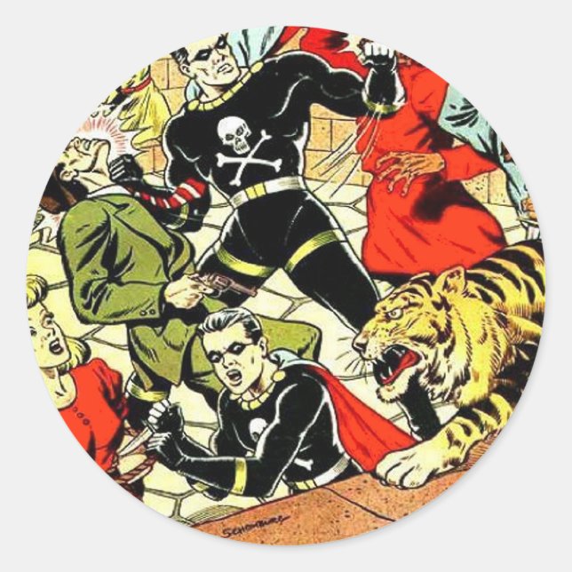 Sticker Rond Terreur noire #2 (Devant)