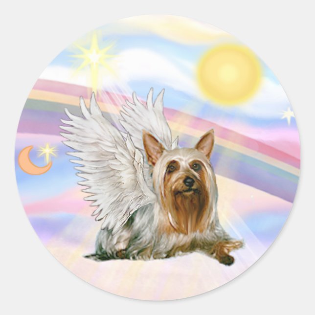 Sticker Rond Terrier Silky (Devant)
