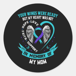 Sticker Rond Tes Ailes Étaient Prêtes Mais Mon Coeur N'Était Pa