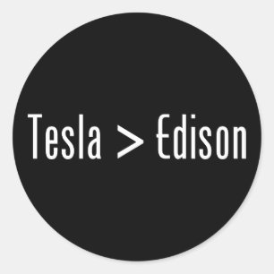 Sticker Rond Tesla > Edison