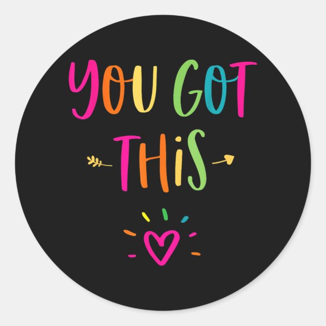 Sticker Rond Test Day Shirt Pour L'Enseignant Vous Avez Ce 2 (Devant)