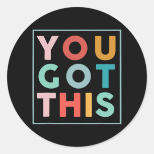 Sticker Rond Test Day Shirt Pour L'Enseignant Vous Avez Obtenu