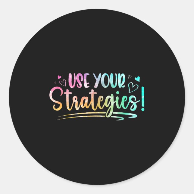 Sticker Rond Test Day State Testing Exam Teacher Student Motiva (Devant)