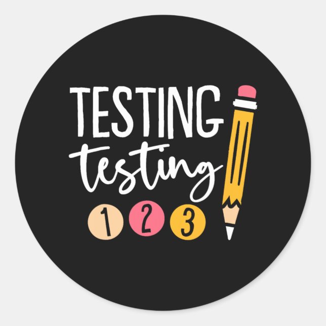 Sticker Rond Test de jour Tests de 123 jours mous (Devant)