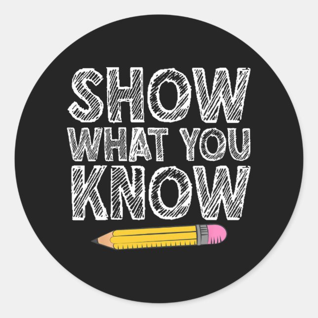 Sticker Rond Test Jour Art Pour Hommes Femmes Tester Test (Devant)