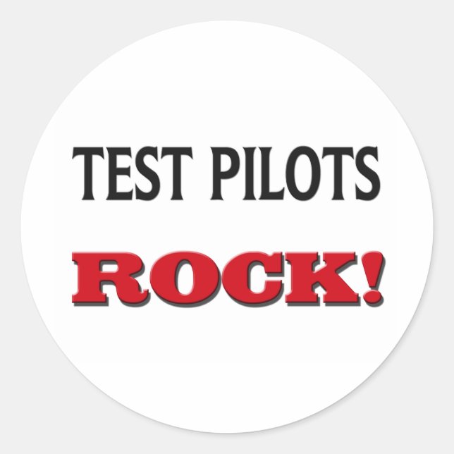 Sticker Rond Test Pilotes Rock (Devant)