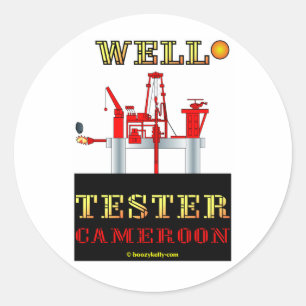 Sticker Rond Tester de puits, Décalage de champ pétrolifère
