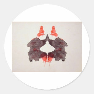 Sticker Rond Tester le Rorschach Encre Tailler Plaque 2 Deux Hu