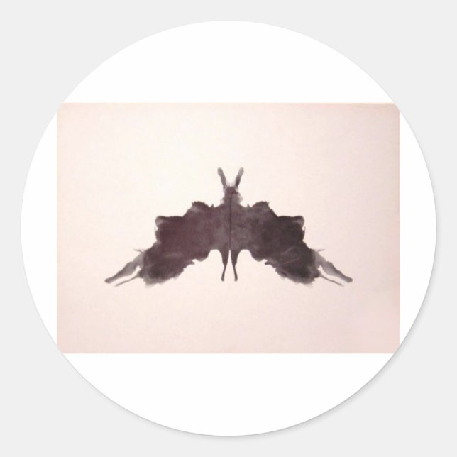 Sticker Rond Tester l'encre de Rorschach Tailler la plaque de 5 (Devant)