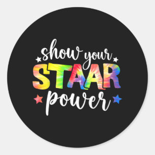 Sticker Rond Tester l'examen de votre professeur d'énergie étoi