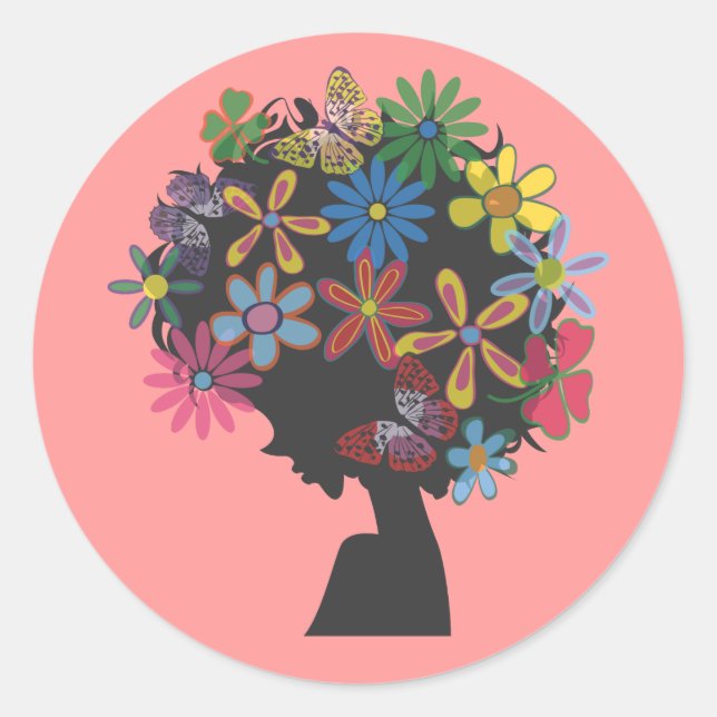 Sticker Rond TÊTE colorée × BOMBER (Devant)