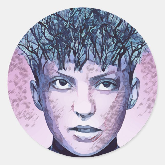 Sticker Rond Tête d'Arbre (Devant)