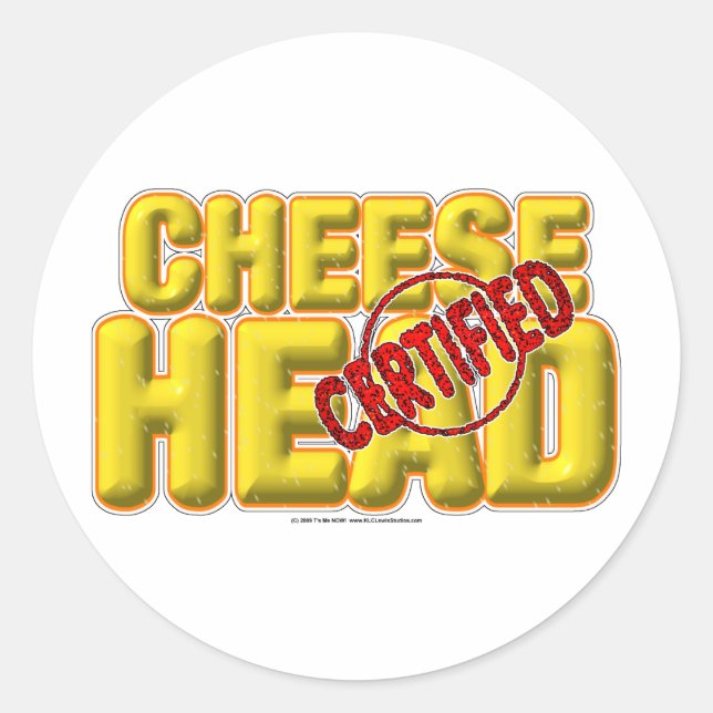 Sticker Rond Tête de fromage certifiée (Devant)