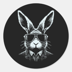 Sticker Rond Tête De Lapin Avec Sungels Pour Garçons Hommes Enf