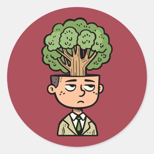 Sticker Rond Tête de l'arbre (Devant)