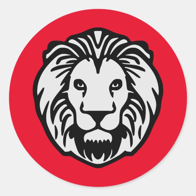 Sticker Rond Tête de lion (Devant)