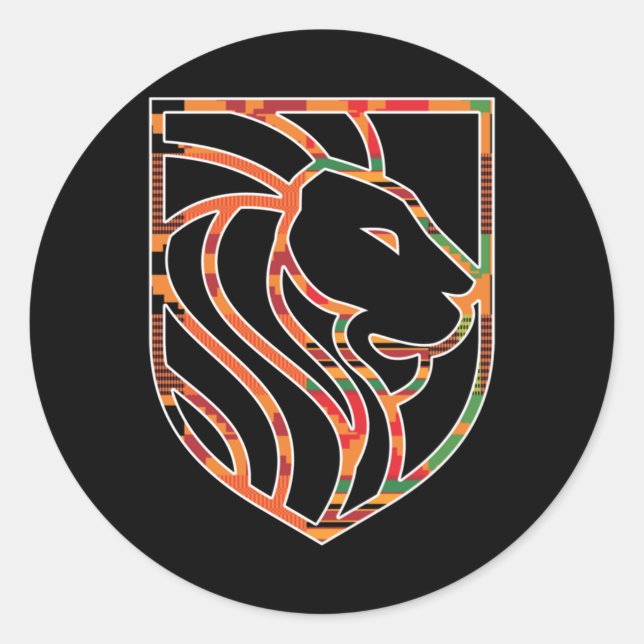Sticker Rond Tête de lion (Devant)