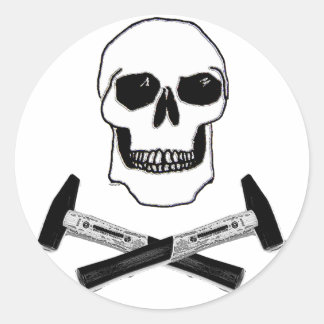 Sticker Rond Tête de marteau