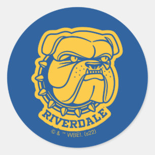Sticker Rond Tête de Riverdale Bulldog