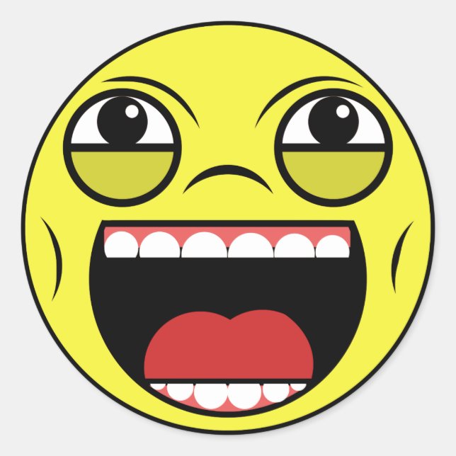 Sticker Rond Tête LOL (Devant)