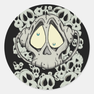 Sticker Rond Tête morte