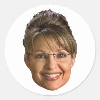 Sticker Rond tête sarah palin
