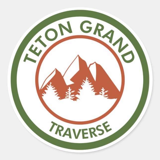 Sticker Rond Teton Grand Traverse (Devant)