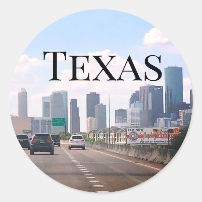 Sticker Rond Texas (Devant)