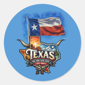 STICKER ROND TEXAS